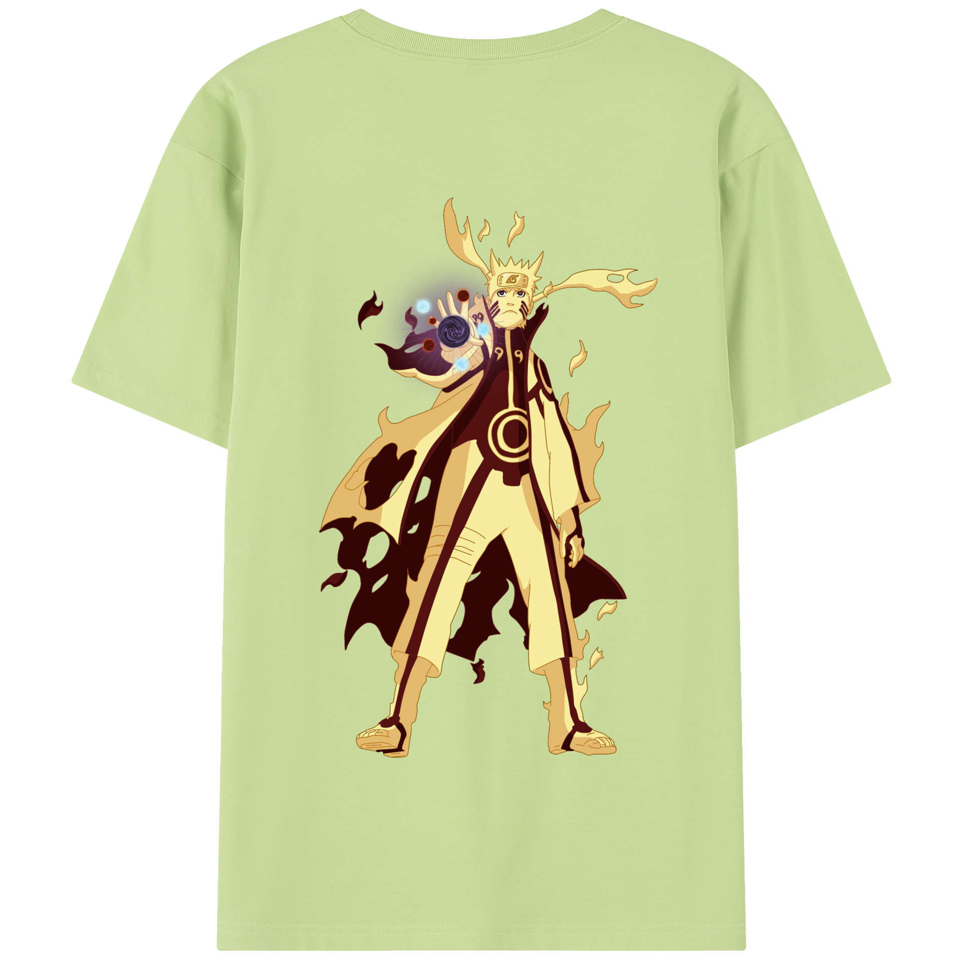 （画像用） NARUTO -ナルト- うずまき ナルト Uzumaki Naruto 綿100％半袖Tシャツ（背面プリント）